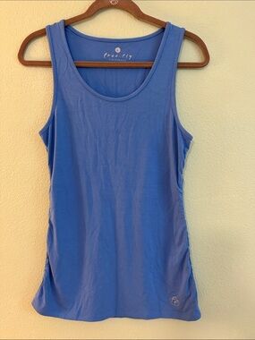 Free Fly Apparel Blue Scoop Neck Performance Tank